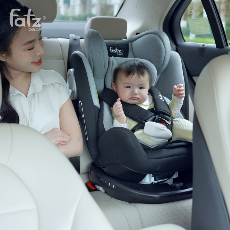 ghẾ ngỒi Ô tÔ an toÀn cho bÉ xoay 360 ĐỘ cÓ isofix vÀ top tether